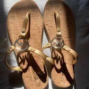 Michael kors gold sandals